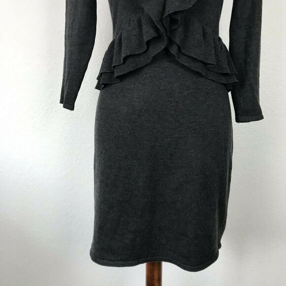 Calvin Klein Stretch Ruffled Button Front Sheath Dress - Picture 5 of 8